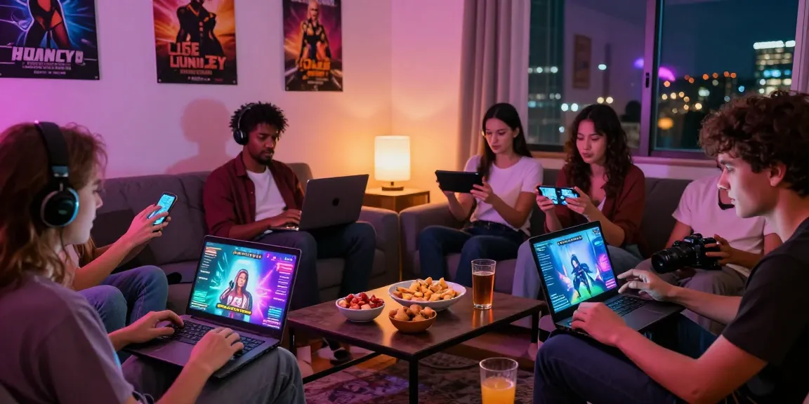 Engaged players enjoying sex games online in a cozy gaming atmosphere.