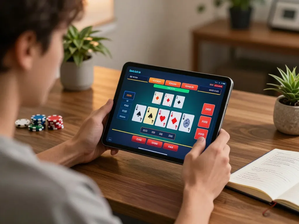 Engaging player using cm88 online casino app for live blackjack with warm ambiance