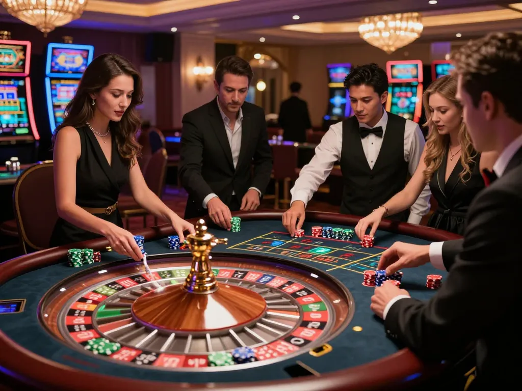 Experience the thrill of roulette at CM88 with players eagerly betting on the spinning wheel.