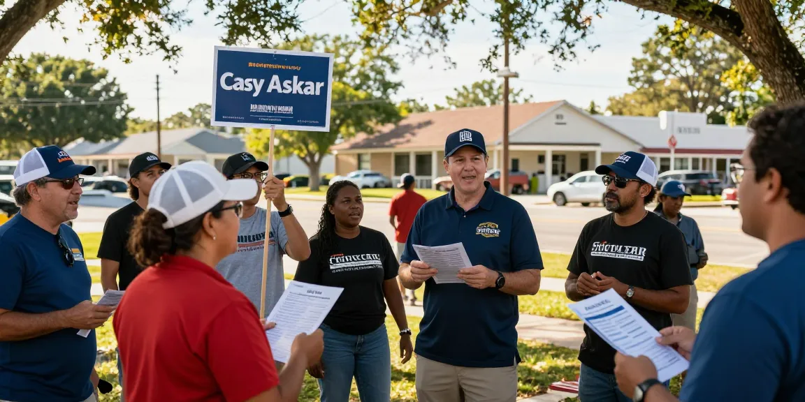 Supporters rallying for Casey Askar in Broward County, showing community engagement and local spirit.