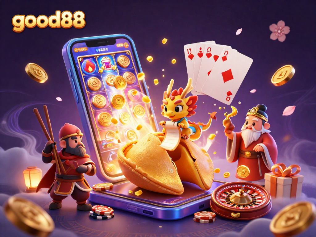 Experience thrilling wins at good88 with a magical casino scene filled with luck and adventure.