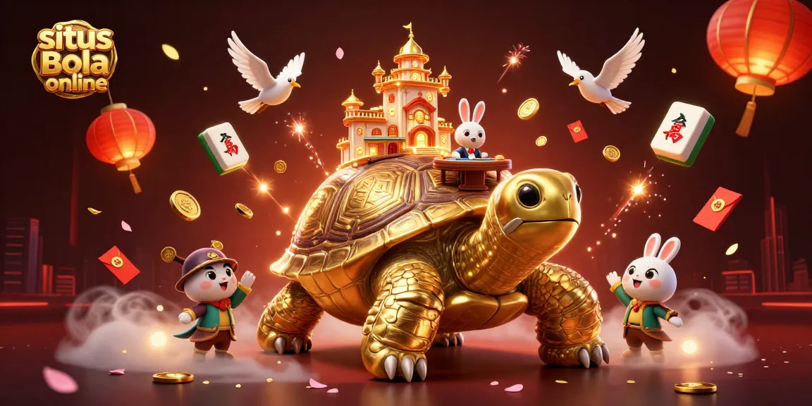 Experience the excitement of situs bola online with dynamic 3D imagery showcasing vibrant characters and casino elements.