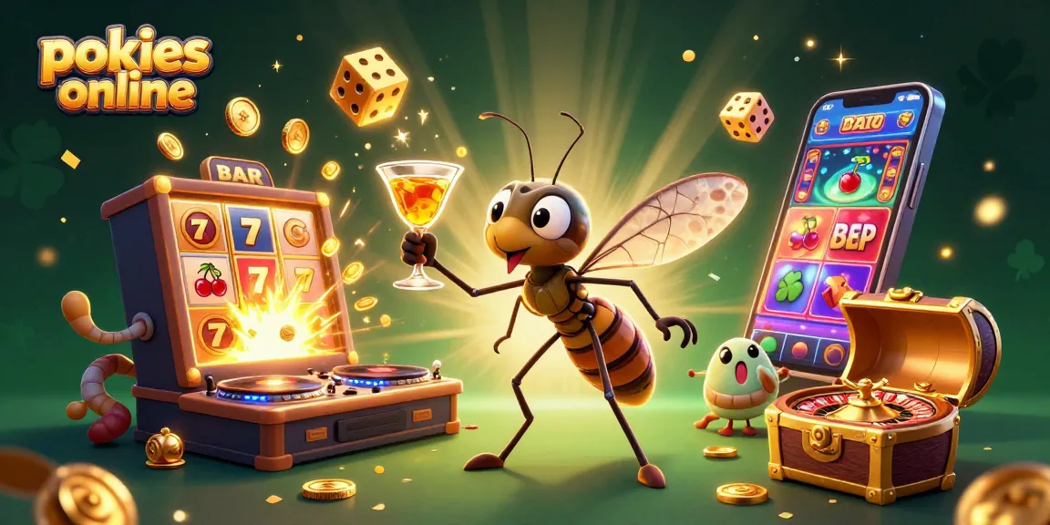 Experience thrilling pokies online action featuring a lively casino scene with dynamic characters.